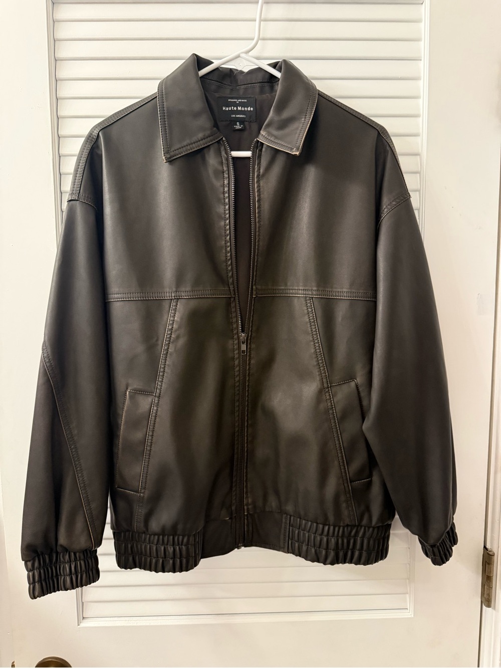 Faux leather jacket